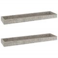 vidaXL Terasové nástenné police 2 ks betónovosivé 60x15x4 cm MDF