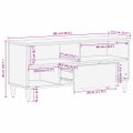 vidaXL TV skrinka Hnedá 100 x 33,5 x 46 cm Masívne mango drevo