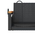 vidaXL Hojdacia lavica čierna 109x62x40 cm polyratan