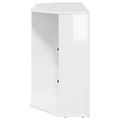 vidaXL Rohový LED TV kabinet 100x40x68cm Vysoko lesklá biela