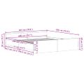 vidaXL Rám postele Remeselný dub 203 x 203 x 50 cm Kompozitné drevo