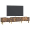 vidaXL TV skrinka Dymový dub 147 x 34,5 x 30 cm Kompozitné drevo