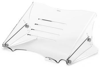 FELLOWES stojan na notebook Clarity/ 350mm x 134mm x 267mm/ čirý Podstavec, pre notebook, do 15", nastavenie výšky a uhlu, transparentný