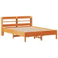 vidaXL Posteľ bez matraca voskovo hnedý 135x190 cm masívna borovica