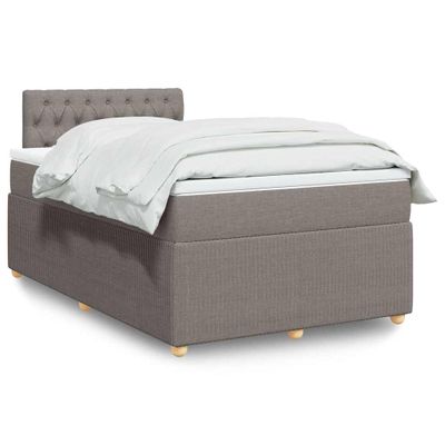 vidaXL Boxspring posteľ s matracom sivohnedý 120x200 cm látka