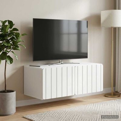 vidaXL Nástenná TV skrinka 78,5 x 41 x 30 cm Biela Kompozitné drevo