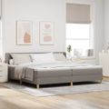vidaXL Posteľ s pružinovým rámom Sivohnedá 200 x 200 cm látka