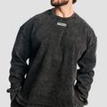 Mikina Aura Jumper Washed Black - GymBeam, veľkosť L, 95 % cotton, 5 % elastane