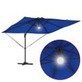 vidaXL Roma Parasol Modrá 286 x 284 x 270 cm Hliník a polyester