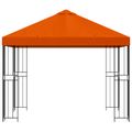 vidaXL Altánok 3 x 3 m Oranžová Polyester a oceľ 190 gsm