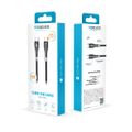 Forever Sleek kábel USB-C - USB-C 1,0 m 60W čierny