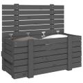 vidaXL Úložný box sivý 91x40,5x42 cm masívna borovica