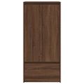 vidaXL skriňa so zásuvkou Hnedý dub 55,5x34x119,5 cm Konštrukcia dreva