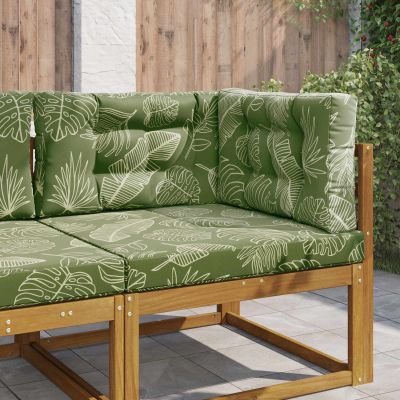 vidaXL Vankúš na vonkajšiu pohovku 3 pcs Design s listami Polyester