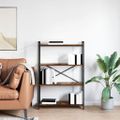 vidaXL Regál na knihy 80 x 30 x 120 cm Kompozitné drevo Dymová dub