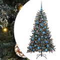vidaXL Umelý vianočný stromček Zelená 150 cm PVC, plast a oceľ