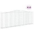 vidaXL Oblúkové gabionové koše 10 ks 400x30x140/160 cm pozink. železo