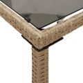 vidaXL Záhradný stôl so sklenenou doskou béžový 115x54x74 cm polyratan