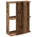 vidaXL Knižnica s 3 policami staré drevo 60x30x80 cm kompozitné drevo