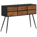 vidaXL Konzolový stolík so zásuvkami 116x30x76 cm recykl. tíkový masív