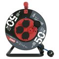 Predlžovací kábel EMOS P08550W na bubne 50 m / 4 zásuvky / modrý / PVC / 230 V / 1,5 mm2