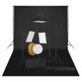 vidaXL Fotografické vybavenie so softboxami, pozadím a reflektorom