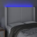 VidaXL Čelo postele biele 147x16x118/128 cm umelá koža