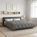 vidaXL Prikrývka na celý rok 200 x 220 cm 4 ročné obdobia Svetlosivá
