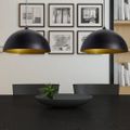 vidaXL Stropná lampa 2 ks, nastaviteľná výška, pologuľa, čierna