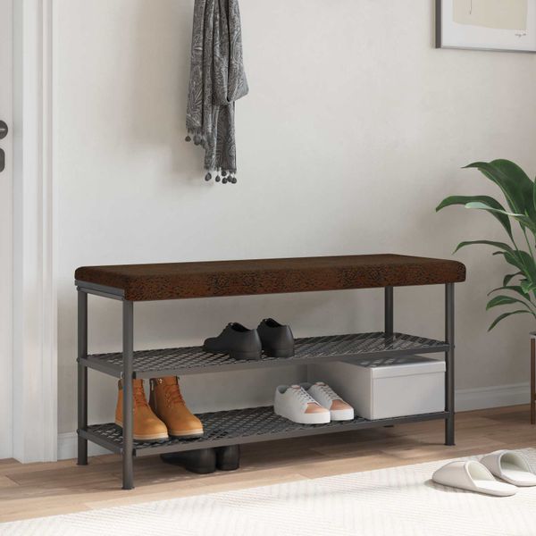 vidaXL Vankúš na lavičku Umelý semišový materiál Hnedá Hĺbka 35 cm