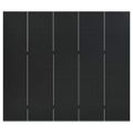 vidaXL Paraván s 5 panelmi, čierny 200x180 cm oceľ