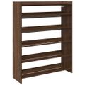 vidaXL Regál na topánky hnedý dub 80x25x100 cm spracované drevo