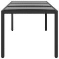 vidaXL Záhradný stôl 190x90x75 cm tvrdené sklo a polyratan čierny