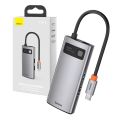 Rozbočovač 4v1 Baseus Metal Gleam Series, USB-C na USB 3.0 + USB 2.0 + HDMI + USB-C PD