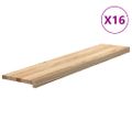 vidaXL Schodiskové stupne 16 ks 120x30x2 cm neošetrený dubový masív