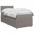 vidaXL Posteľ boxspring s matracom Sivohnedá 80 x 200 cm Látka