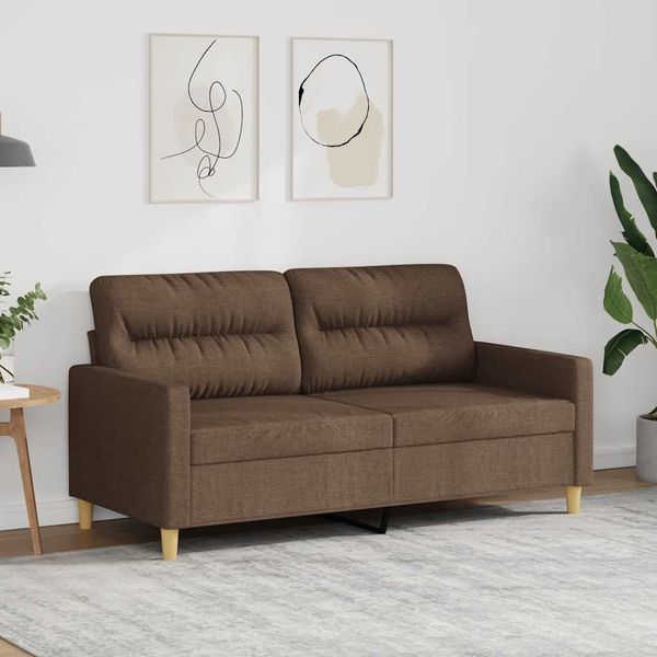vidaXL 2-miestna pohovka hnedá 140 cm látka