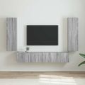 vidaXL TV nástenná skriňa Nástenný 2 pcs Sivý Sonoma 30 x 31 x 100 cm