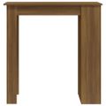 vidaXL Barový stôl+regál, hnedý dub 102x50x103,5 cm, kompozitné drevo