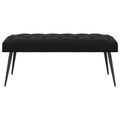 vidaXL Lavica s gombíkovým prešívaním Čierna 110 x 40 x 46 cm Zamat