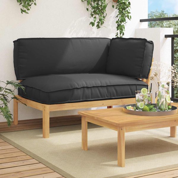 vidaXL Sada pohoviek Čierna 133 x 92 x 69 cm Pevné akáciové drevo