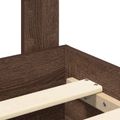 vidaXL Rám postele so zásuvkou Hnedý dub 120 x 200 cm Kompozitné drevo