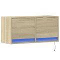 vidaXL TV nástenná skrinka s LED svetlami dub sonoma 80x31x38 cm