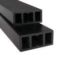 vidaXL Lišta pod palubovku 6 ks čierna 170x8,5x4,5 cm WPC