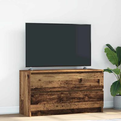 vidaXL TV skrinka Old Wood 100x35x54 cm Engineered Wood