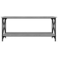vidaXL Konferenčný stolík Sivý sonoma 100x45x45 cm spr. drevo a železo