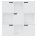 vidaXL Knižnica biela 88,5x27,5x88 cm drevotrieska