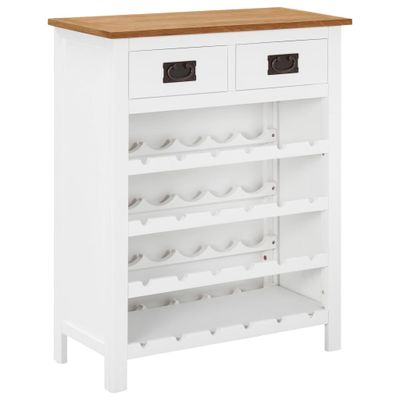 vidaXL Skrinka na víno 72x32x90 cm dubový masív