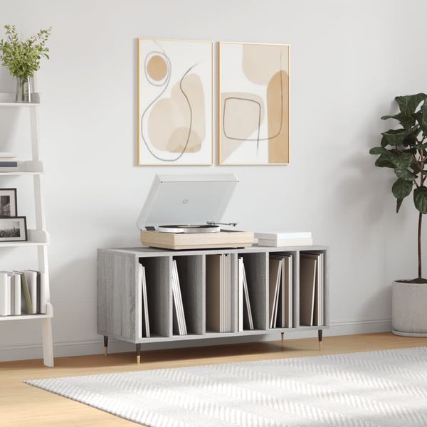 vidaXL Skrinka na platne sivá sonoma 100x38x48 cm kompozitné drevo