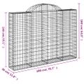 vidaXL Oblúkové gabionové koše 10 ks 200x30x140/160 cm pozink. železo